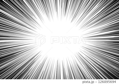 集中線　放射線　アニメ 126895694