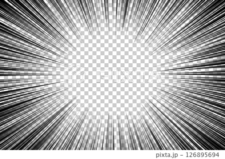 集中線　放射線　アニメ 126895694