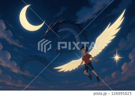 ドラゴンと少年 126895825