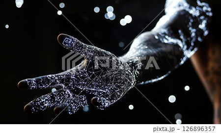 星空を纏ったデジタルネットワークの手 星空を纏ったデジタルネットワークの手 126896357