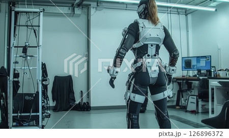 実験室で使用される医療用エクソスケルトン 126896372