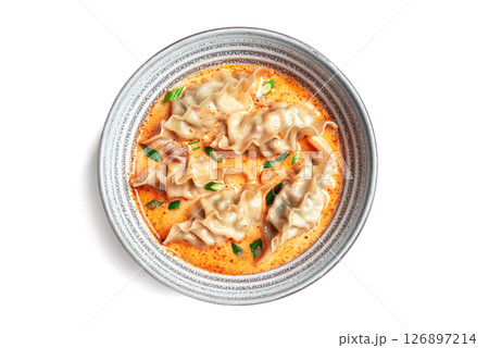 Thai Coconut Curry Dumpling Soup Thai Coconut Curry Dumpling Soup 126897214