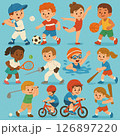 スポーツをする子どもたち 126897220