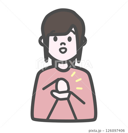 納得する女性 納得する女性 126897406