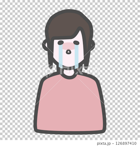 一名女子哭得眼睛都腫了 126897410