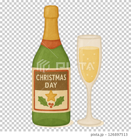 【クリスマス】シャンメリーのイラスト/タイプ2 126897513