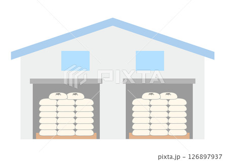 政府備蓄米が保管された倉庫 政府備蓄米が保管された倉庫 126897937