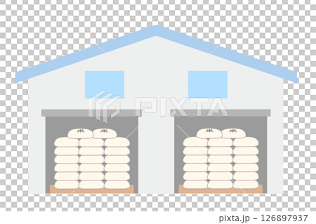 政府備蓄米が保管された倉庫 政府備蓄米が保管された倉庫 126897937