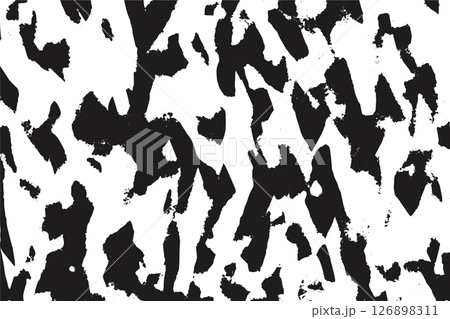 Abstract background texture with destruction effect, ink stains, grunge. Distress overlay, rough dirty wall concept. White, gray. Worn, torn, weathered effect. Vector background 126898311