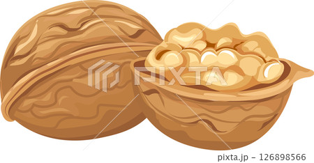 Walnut kernels are rich in healthy fats, fiber, vitamins, and minerals, making walnuts a nutritious and delicious snack or ingredient in various dishes 126898566