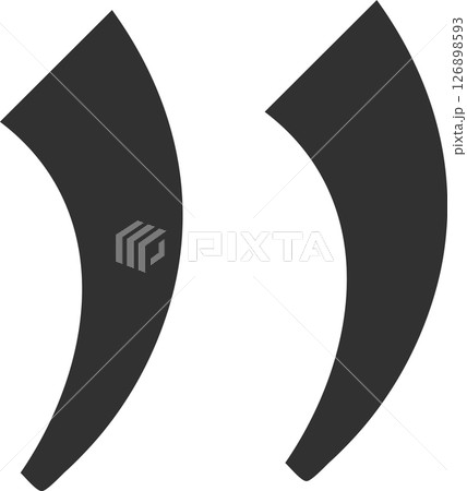 Opening double quotes punctuation mark isolated on a clean white background, representing citations or direct speech in written language, emphasizing dialogue and expression 126898593