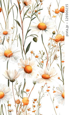 Charming flower pattern featuring a variety of colors and designs for a bright aesthetic Seamless Texture Charming flower pattern featuring a variety of colors and designs for a bright aesthetic Seamless Texture 126900235