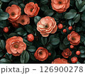 Gorgeous bunch of flowers with lush leaves and vibrant petals showcasing natural beauty Seamless Texture 126900278