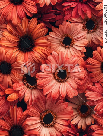 A beautiful bunch of orange flowers capturing the essence of brightness and natural beauty Seamless Texture A beautiful bunch of orange flowers capturing the essence of brightness and natural beauty Seamless Texture 126900281