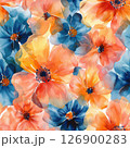A gorgeous bunch of diverse flowers showcasing their colorful petals and lush greenery Seamless Texture 126900283