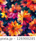 A lovely bunch of flowers displaying their bright colors and freshness in natural light Seamless Texture 126900285