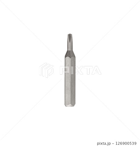 Iron bit for screwdriver and drill on Isolated on a white background 126900539
