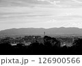 京都　京都市内の眺望（白黒） 126900566