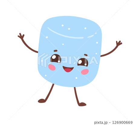 Cute blue marshmallow character Cute blue marshmallow character 126900669