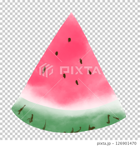 Watermelon cut into triangles 126901470