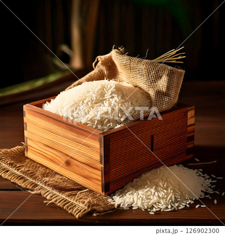 収穫したばかりの日本米 収穫したばかりの日本米 126902300