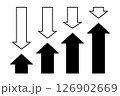 長さの違う矢印アイコンセット 126902669