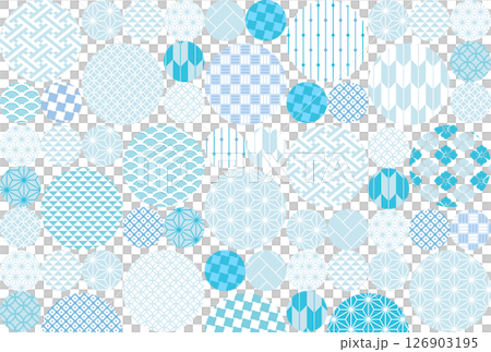 Cool Japanese pattern background illustration for the summer season 126903195