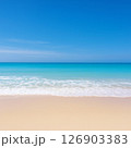 白い砂浜と澄み渡る青い海が広がる風景 126903383