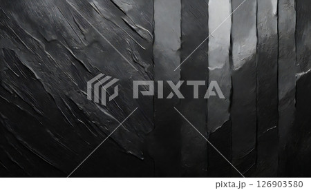 シンプルな黒壁の装飾素材 シンプルな黒壁の装飾素材 126903580