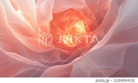 Abstract floral pattern with glowing inner details. 126904418