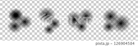 半色調抽象圓圈形狀素材向量 126904584