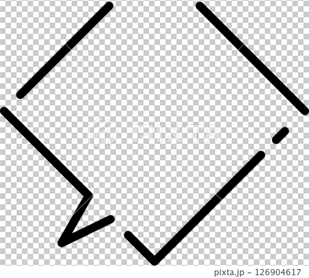 吹き出し 四角 破線 シンプル 単体 吹き出し 四角 破線 シンプル 単体 126904617