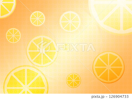 オレンジの断面イラストが散りばめられた明るい背景壁紙 オレンジの断面イラストが散りばめられた明るい背景壁紙 126904733