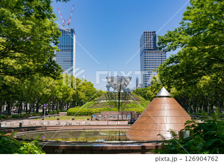 名古屋市栄 矢場町 久屋大通公園 南噴水広場 ピラミッド噴水 中部電力 MIRAI TOWER 名古屋市栄 矢場町 久屋大通公園 南噴水広場 ピラミッド噴水 中部電力 MIRAI TOWER 126904762
