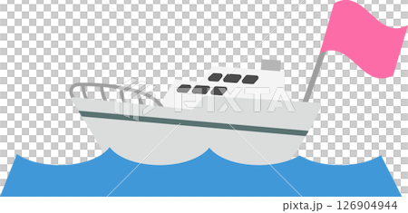 簡單的船插畫素材 126904944