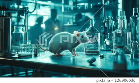 Rats in a lab are part of an experiment. The...のイラスト素材 [126906036] - PIXTA