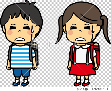 滿頭大汗的小學生 126906391