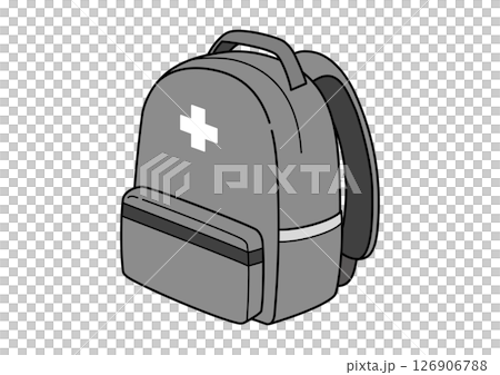 Illustration of disaster prevention bag 126906788
