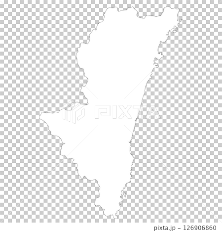 宮崎縣空白地圖 126906860