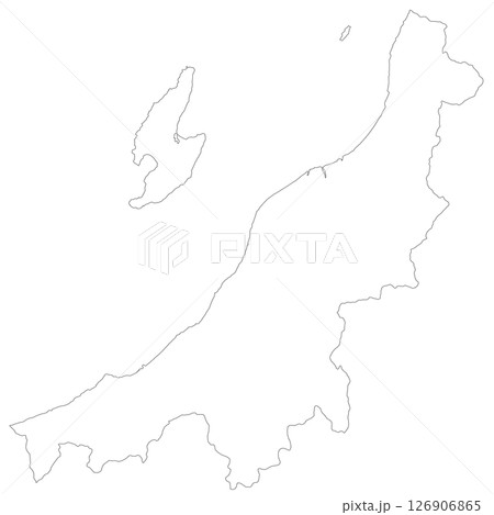 新潟県の白地図 126906865