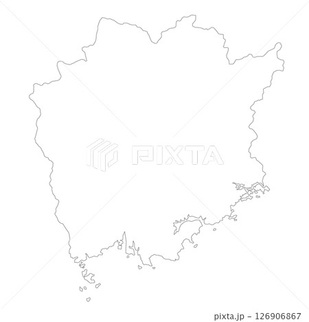 岡山県の白地図 126906867