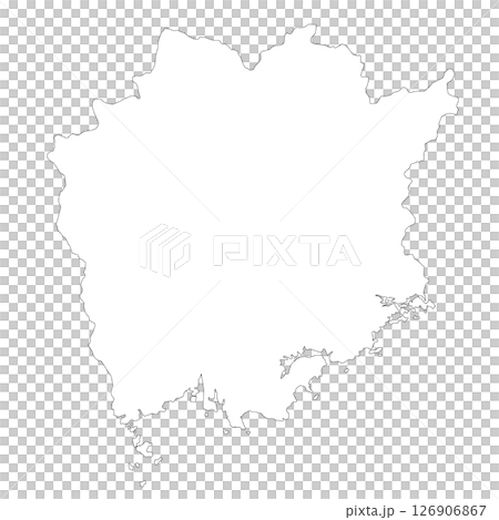 岡山県の白地図 126906867