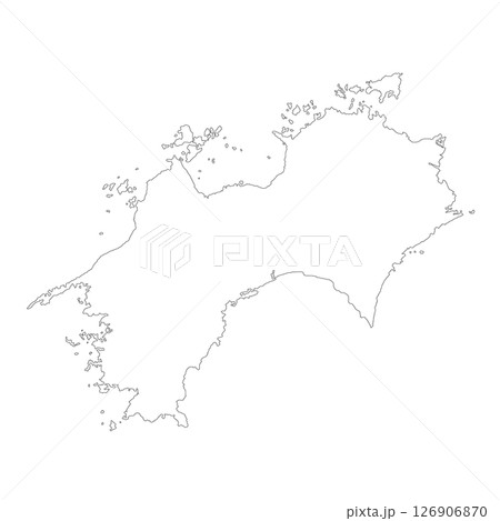 四国の白地図 四国の白地図 126906870