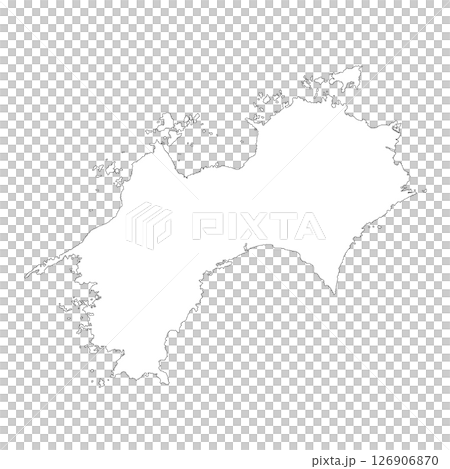 四国の白地図 四国の白地図 126906870