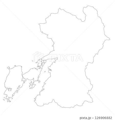 熊本県の白地図 126906882