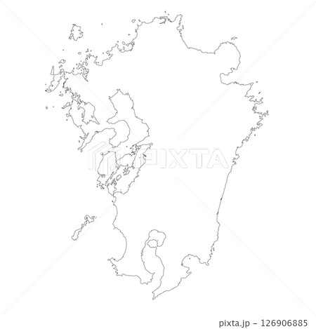 九州の白地図 126906885