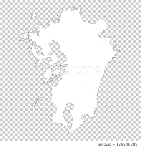 九州の白地図 126906885