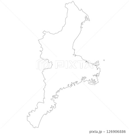三重県の白地図 126906886