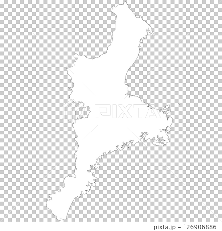 三重県の白地図 126906886
