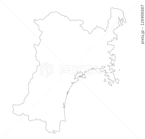 宮城県の白地図 126906887